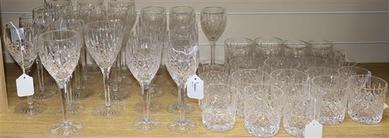 A part suite of Stuart Crystal Shaftesbury pattern table glassware,